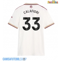 Camisa de time de futebol Arsenal Riccardo Calafiori #33 Replicas 3º Equipamento Feminina 2025-26 Manga Curta